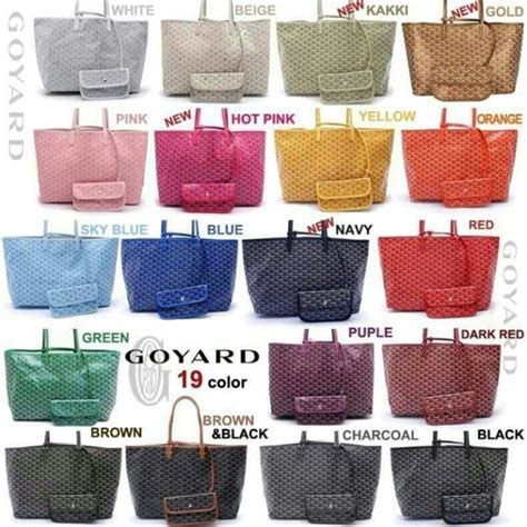 goyard colours|goyard tote bag colors.